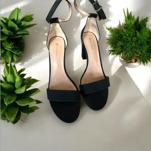 Call It Spring Black Ankle Strap Heels
